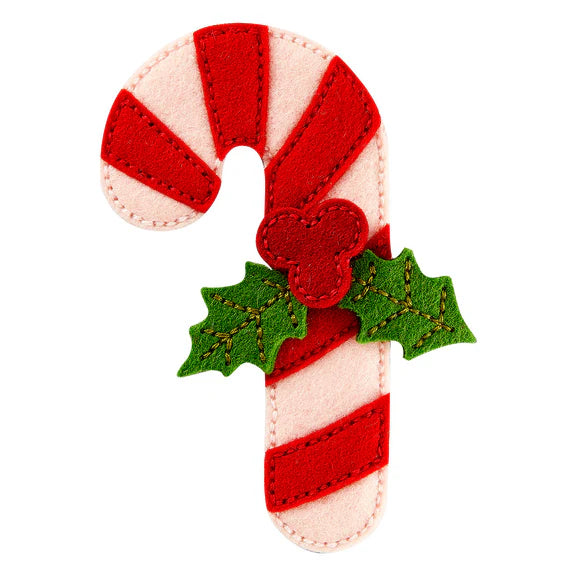 Felt Candy Cane Etched Dies