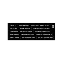 Subsentiments Snow Diecut Sentiment Strips