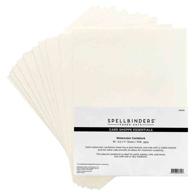 8.5" X 11" WATERCOLOR CARDSTOCK - 10 PACK