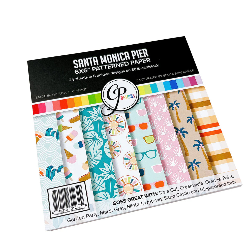 Santa Monica Pier Patterned Paper - 6x6