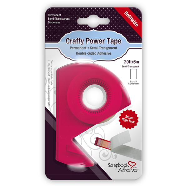 Crafty Power Tape Dispenser with 20' Adhesive