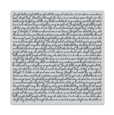 Jingle Bells Script Bold Prints Red Rubber Stamp