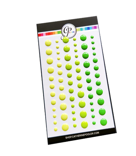 Party Yellow Greens Enamel Dots