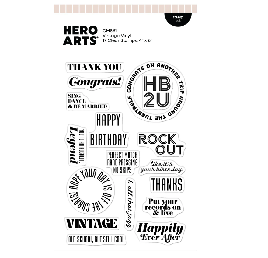 Vintage Vinyl Stamp Set
