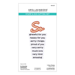 So Amazing Sentiments Stamp and Die Set by Lisa Horton
