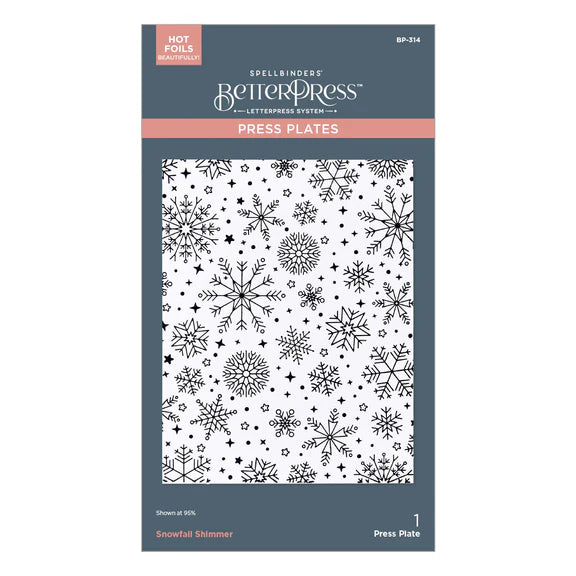 Spellbinders BP-314 Snowfall Shimmer BetterPress Plate
