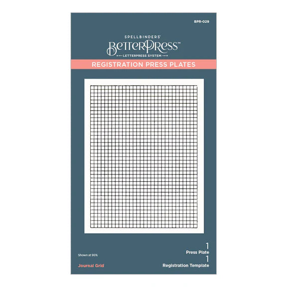 Spellbinders BPR-029 Journal Grid BetterPress Plate