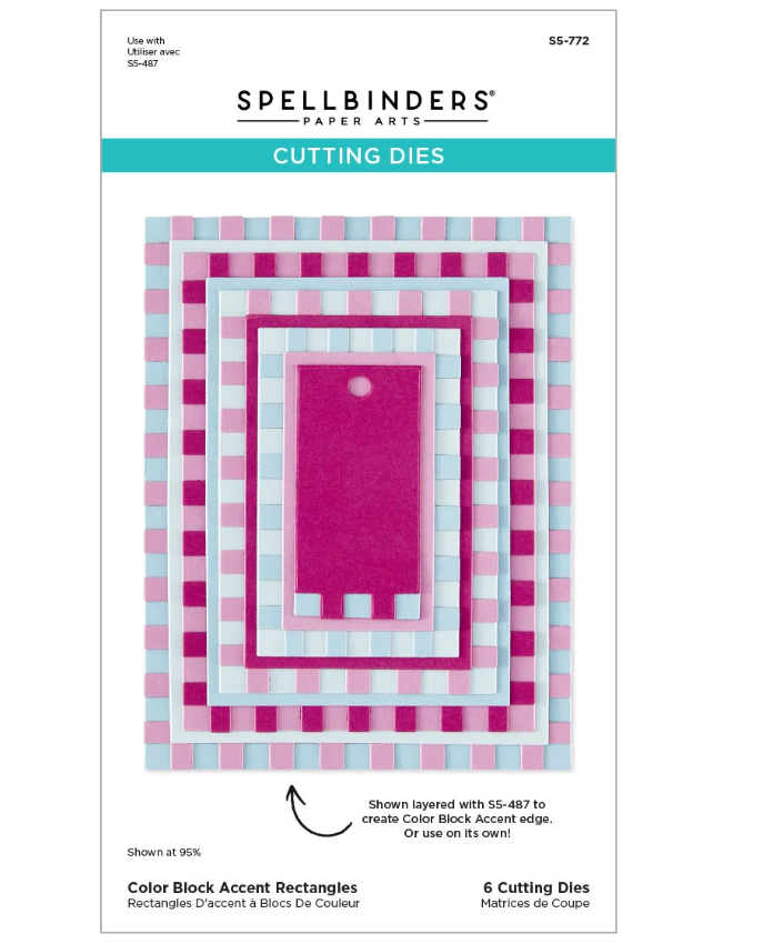 Color Block Accent Rectangles Etched Dies