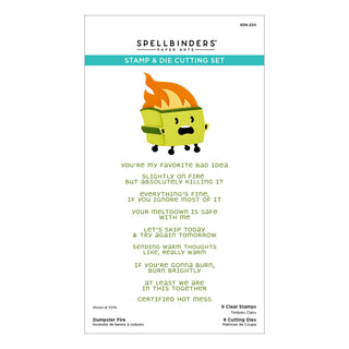 Spellbinders Dumpster Fire Die and Stamp Set from This is Life Collection