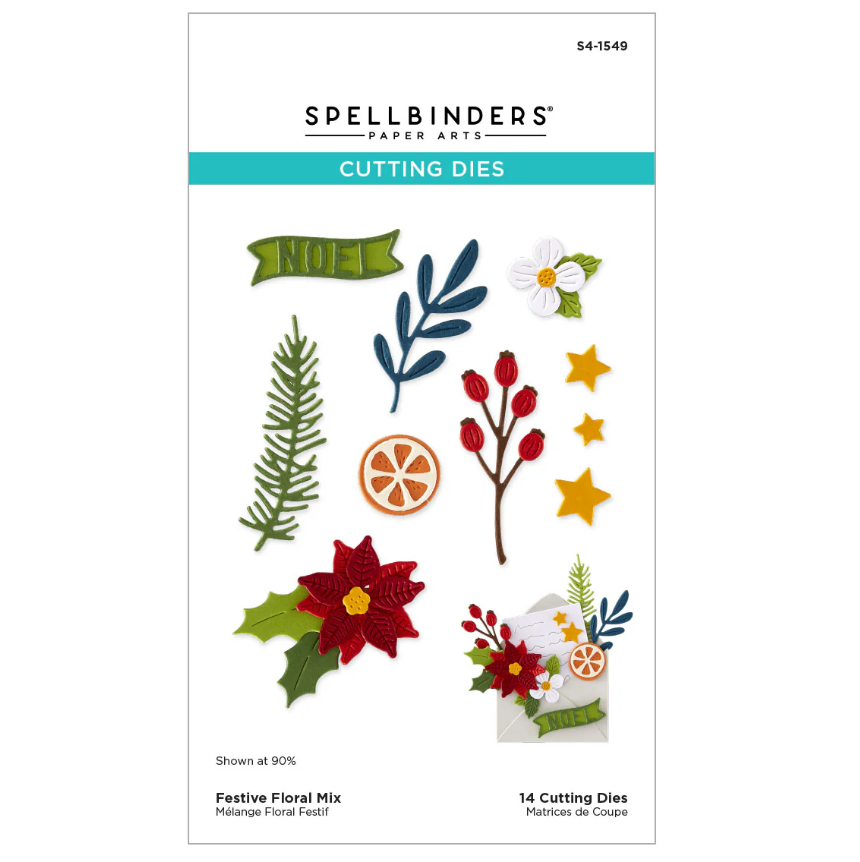 Festive Floral Mix Etched Dies