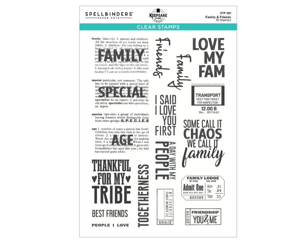 Family & Friends Clear Stamp Set by Esther Glas