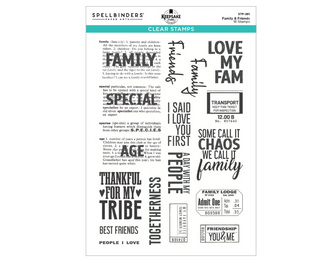 Spellbinders Keepsake Studios Family and Friends Stamp set by Esther Glas
