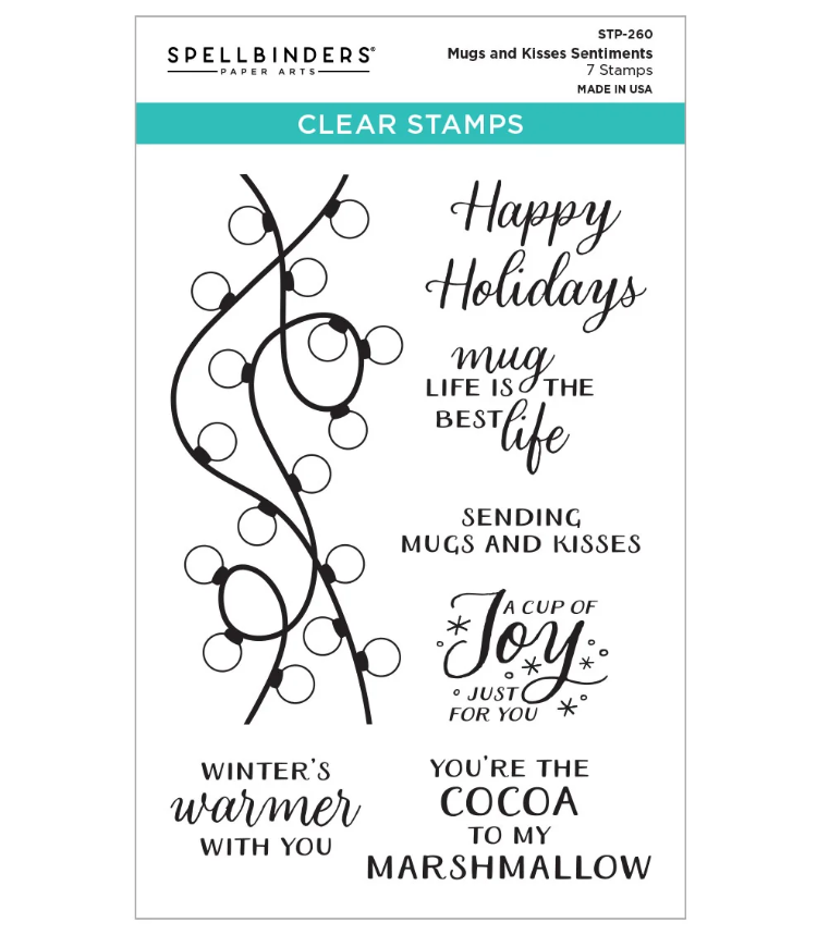 Mugs and Kisses Sentiments Clear Stamp Set