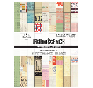 Spellbinders Reminisce Book 10 Patterned Cardstock by Esther Glas