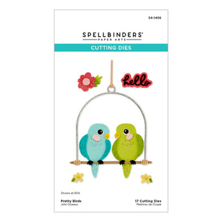 Spellbinders S4-1406 Cheerful Chirps Pretty Birds Etched Dies