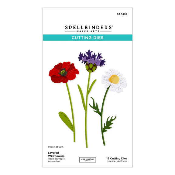 Spellbinders Layered Wildflowers Lisa Horton
