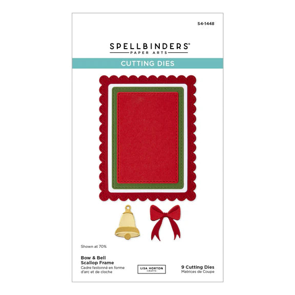 Spellbinders S4-1448-Bow-Bell-Scallop-Frame