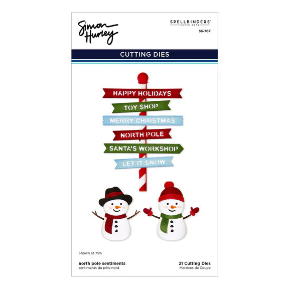 Spellbinders S5-707 north pole sentiments
