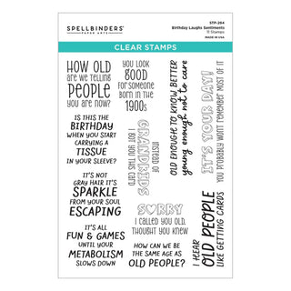 Spellbinders STP-264 Birthday Laughs Snarky Sentiments Clear Stamp Set