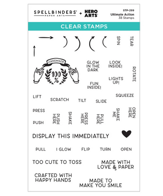 Spellbinders Ultimate Action Clear Stamp Set