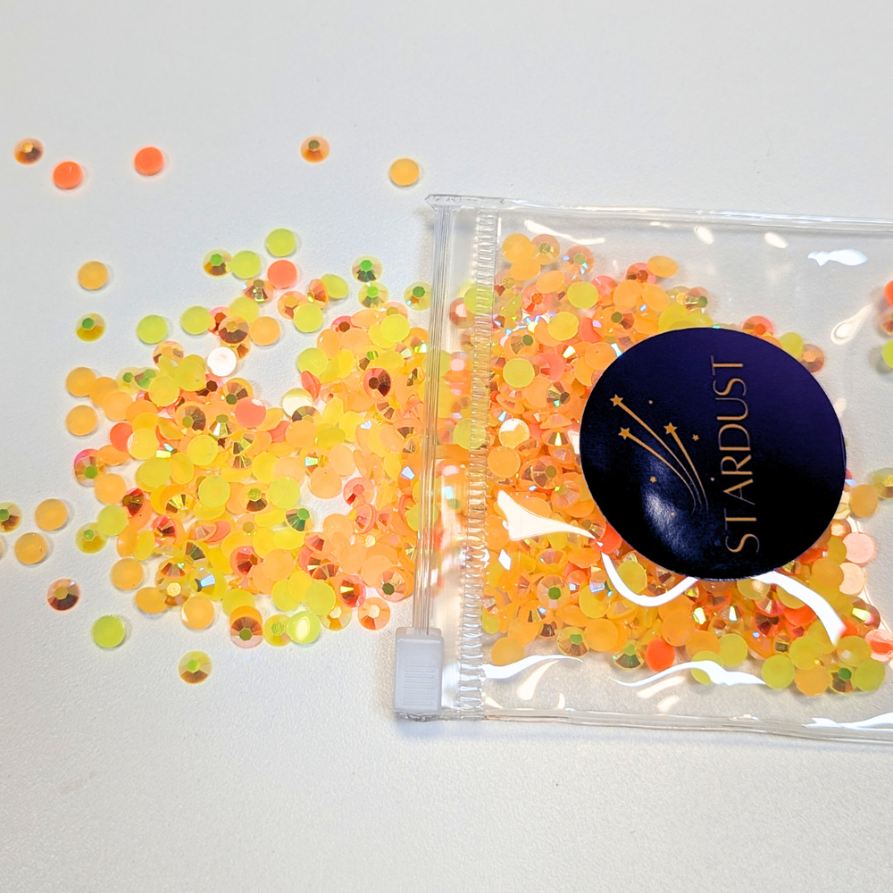 Summer Sunburst Stardust Shaker Mix - Yellow and Orange Gem Mix