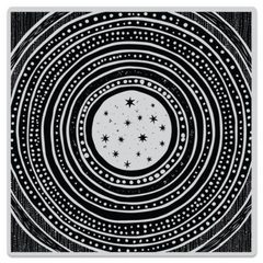 Starry Moon Bold Prints Red Rubber Stamp