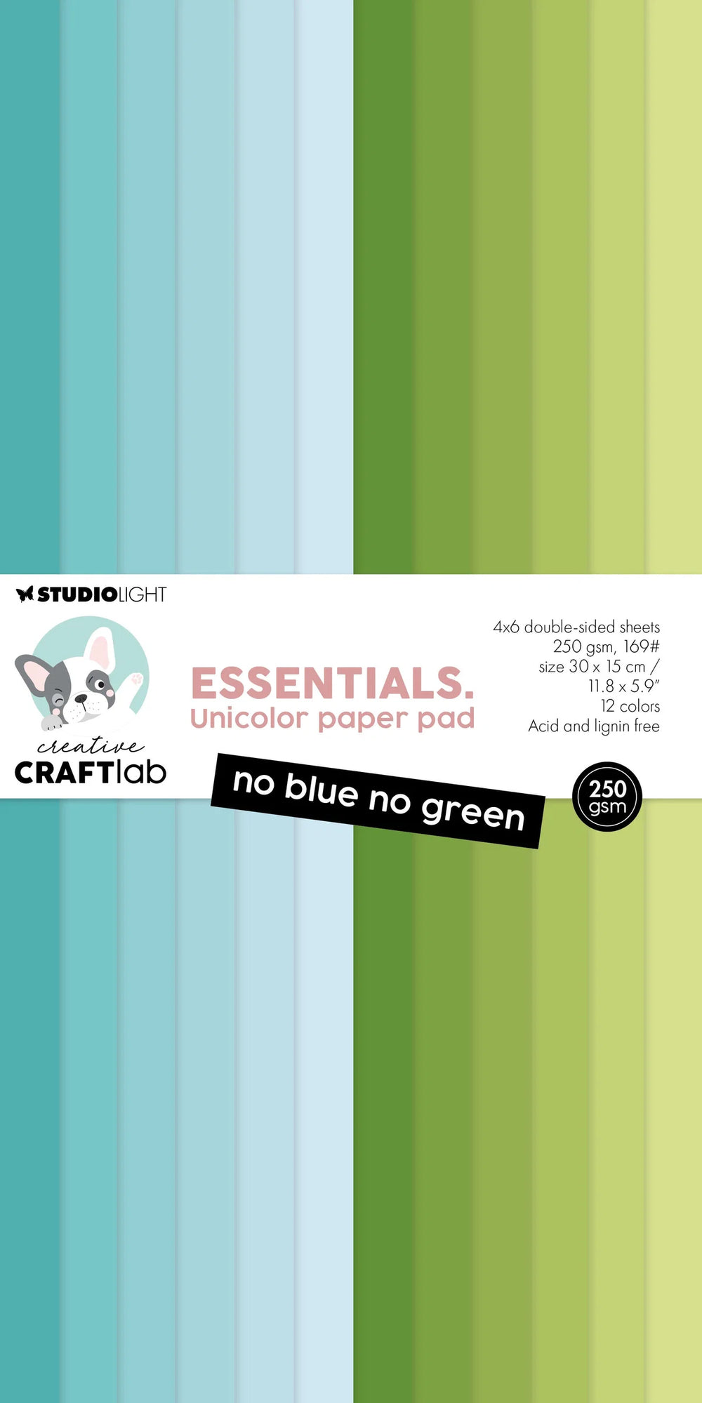 CCL Unicolor Paper Pad No Blue No Green Essentials