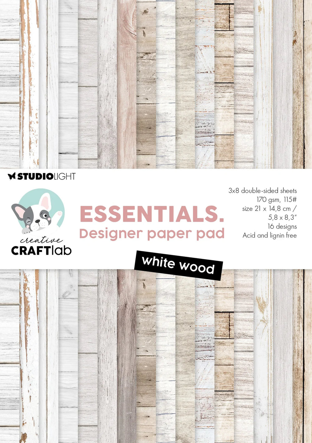 CCL Design Paper Pad White Wood Essentials