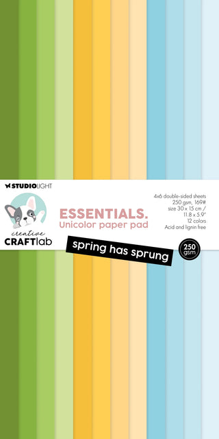Studio Light Essentials Spring has Sprung Paper Pad with greens, oranges and blues
