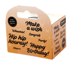 Hip Hip Hooray Essentials Clear Stickers, Black - 5 meters