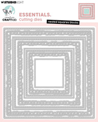 Nested Squares Blocks Essentials Cutting Dies, 9 Pieces