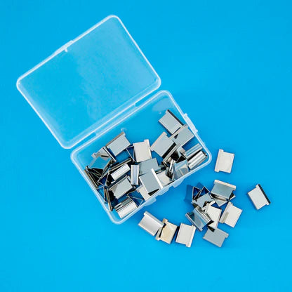 Silver Connector Clips - 50 pc