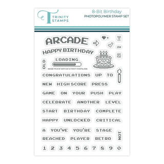 Trinity Stamps 8-Bit Birthday Stamp Set