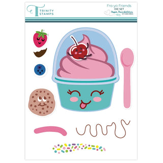 Trinity Stamps Fro-Yo Friends Die Set with Frozen Yogurt in a Cup
