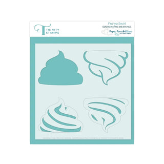 Trinity Stamps Fro-Yo Swirl Coordinating Stencil