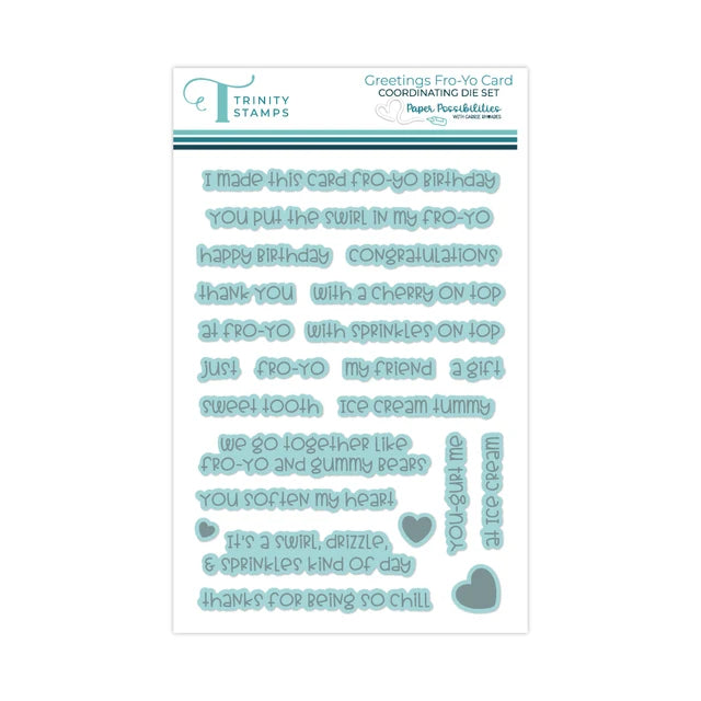 Greetings Fro Yo Card Coordinating Die Set