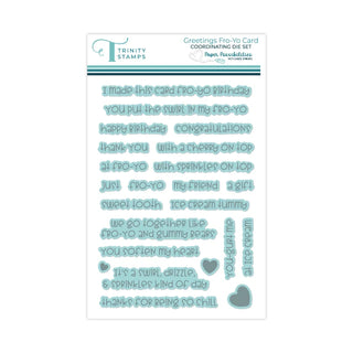 Trinity Stamps Greetings Fro-Yo Card Coordinating Die Set