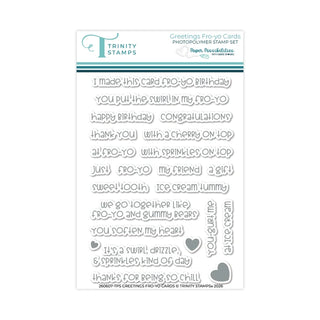 Trinity Stamps Greetings Fro Yo Cards Sentiments Stamp Set