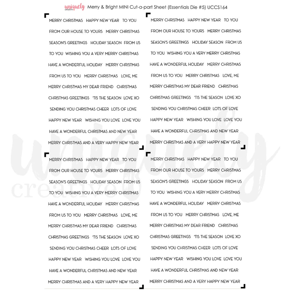 Merry and Bright Cut-A-Part Sheet Mini
