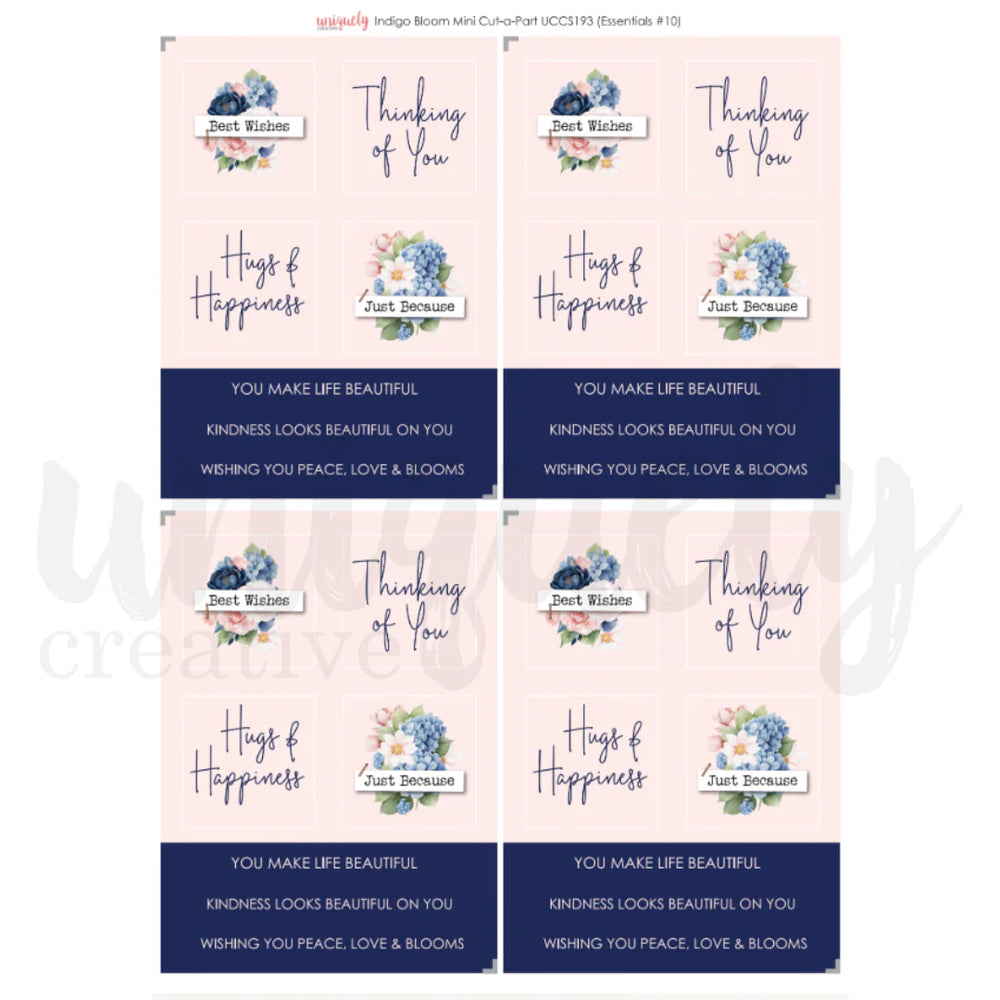 Indigo Bloom Cut-A-Part Sheet Mini
