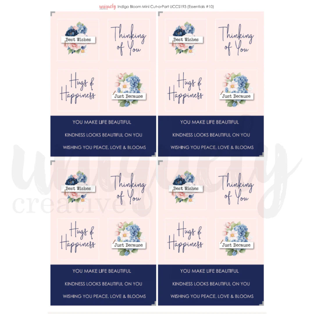 Indigo Bloom Cut-A-Part Sheet Mini