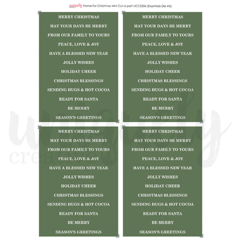 Home for Christmas Cut-A-Part Sheet Mini