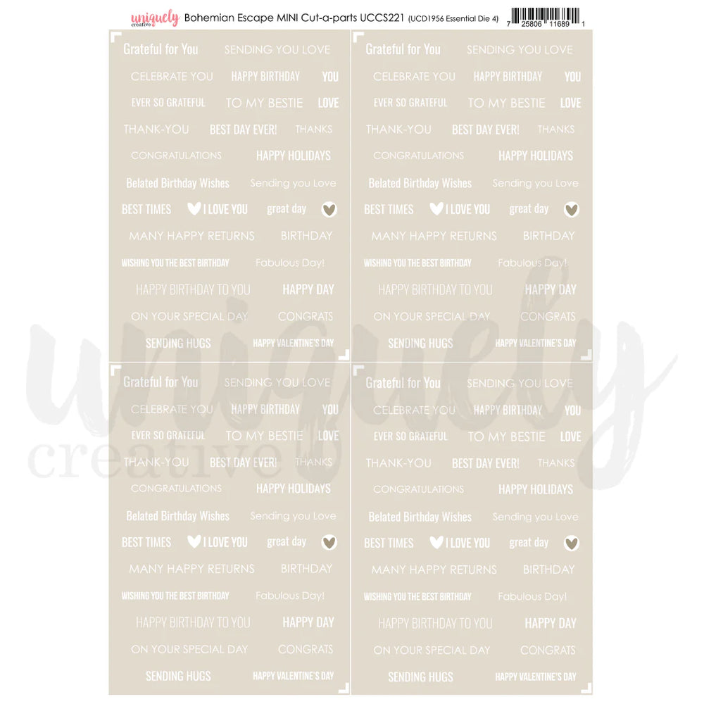 Bohemian Escape Cut-A-Part Sheet Mini