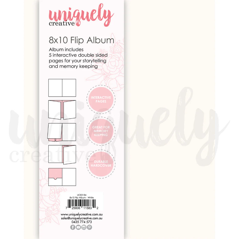 8x10 Flip Album - White