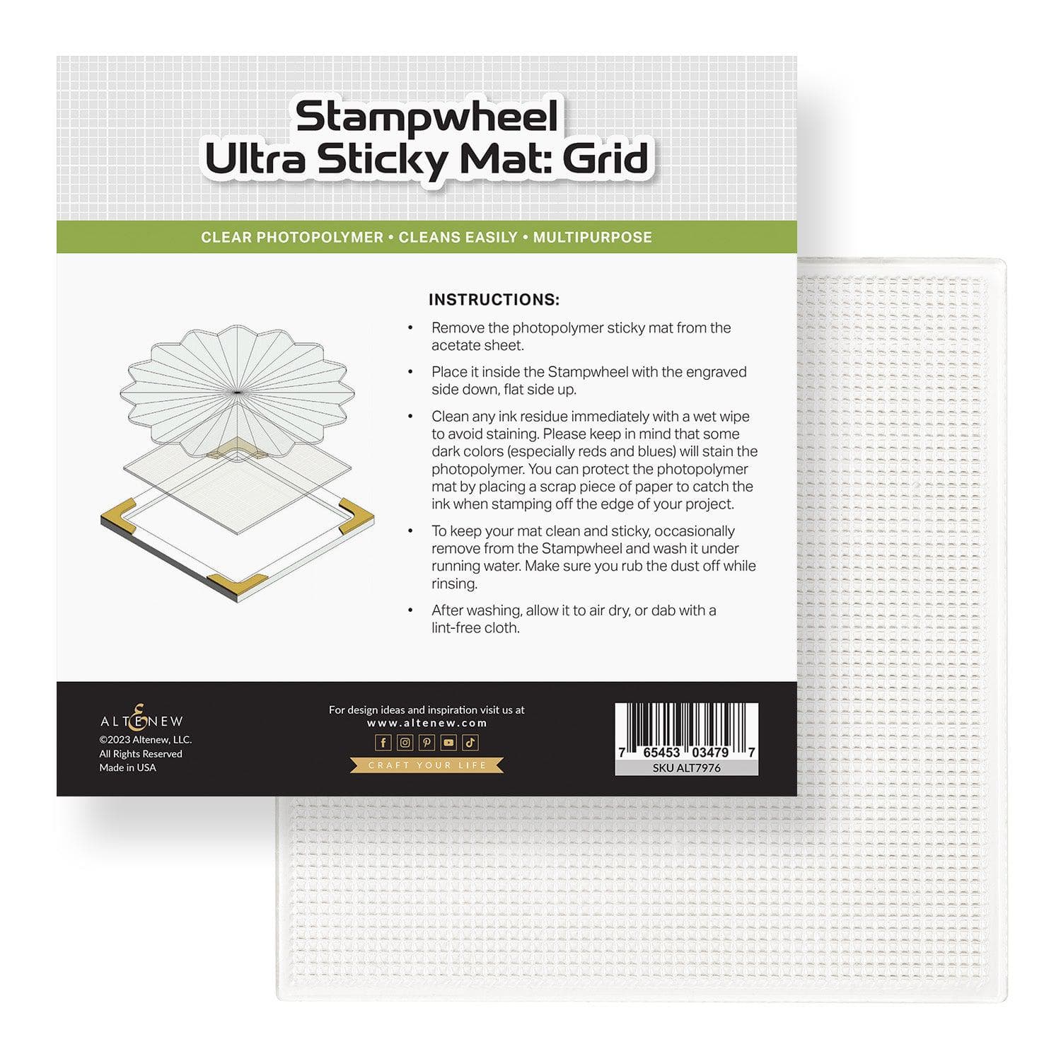 Stampwheel Ultra Sticky Mat: Grid