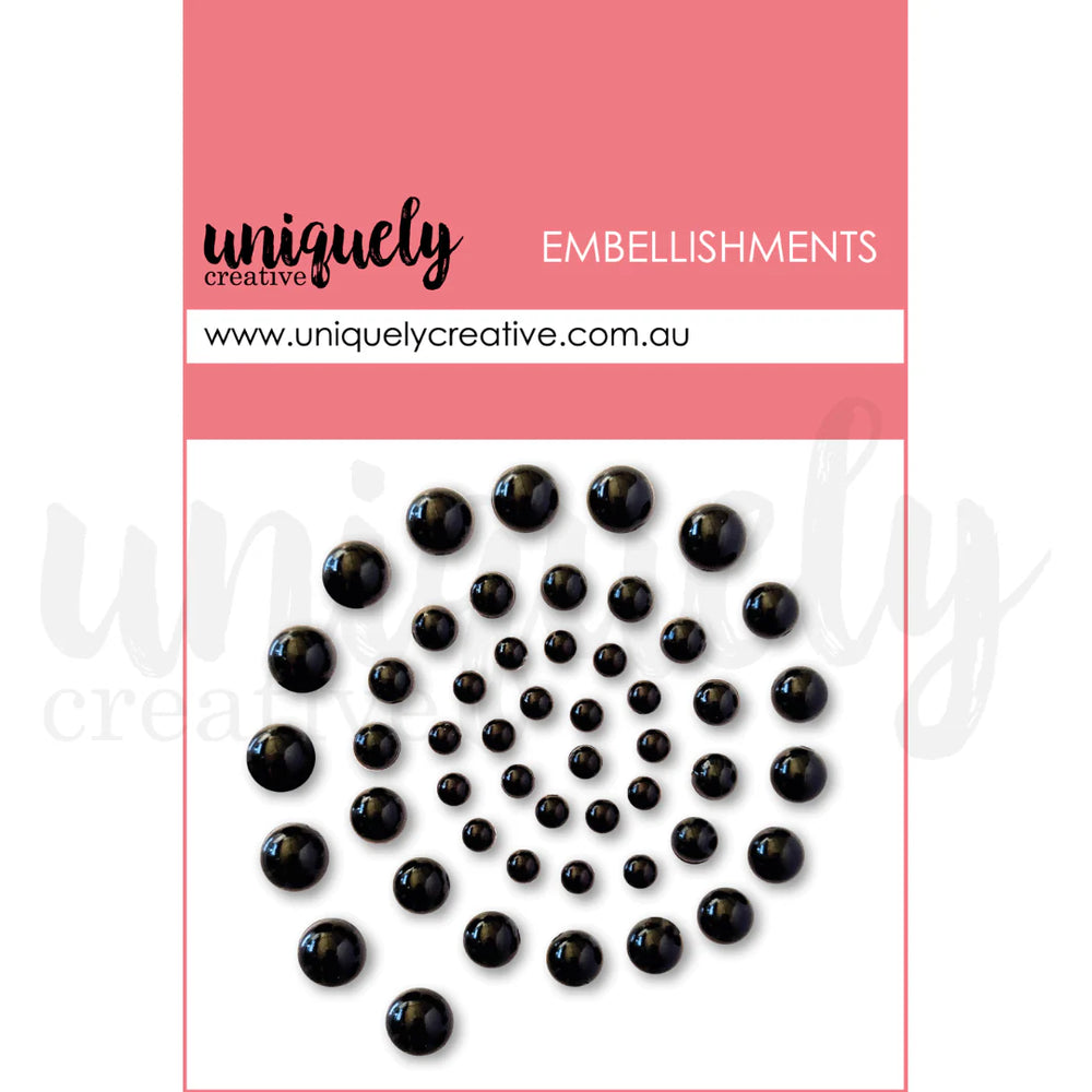 Black Pearls Self Adhesive Rhinestones