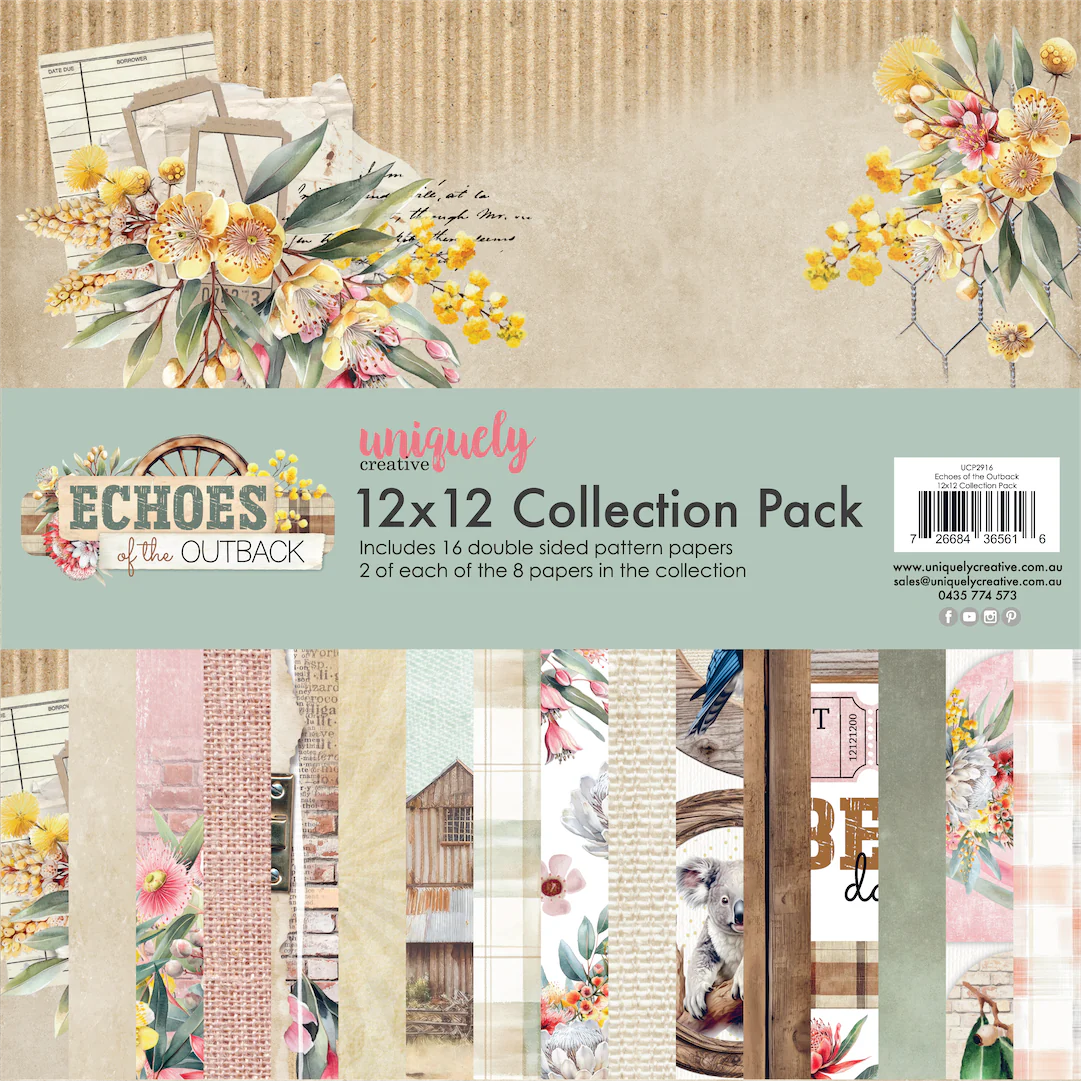 Uniquely Creative Echoes of the Outback 12x12 Scrapbook Paper Collection