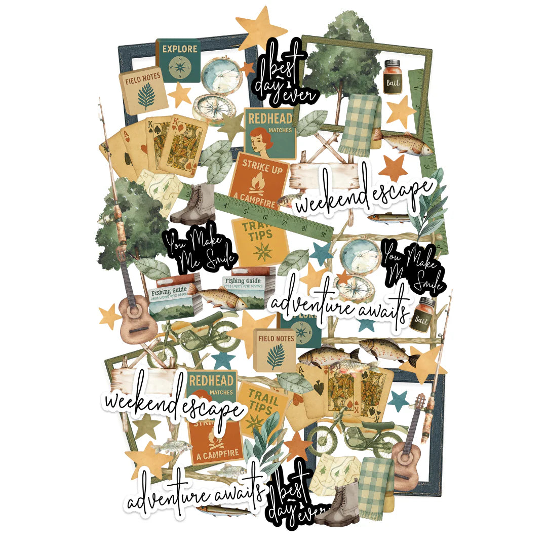 Uniquely Creative Nature Inspired Field Notes Creative Cuts for Scrapbooking camping and hiking layouts