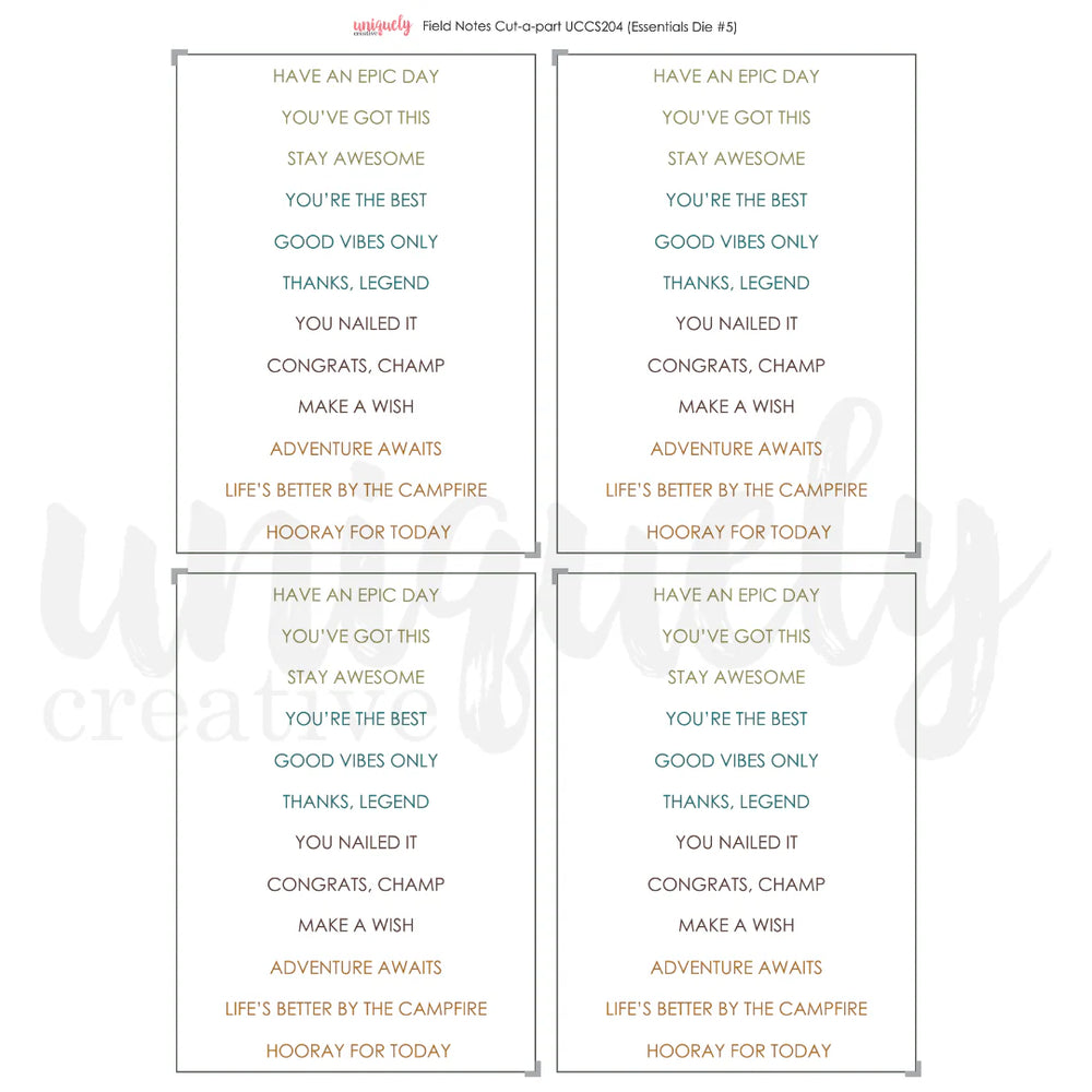 Field Notes Cut-A-Part Sheet Mini