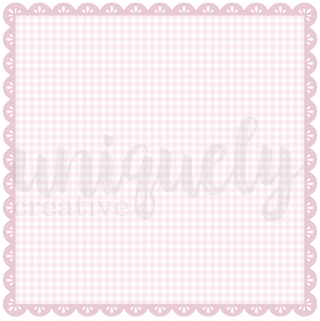Uniquely Creative Gingham Square Decorative Base Layer 10x10 Die Cut Paper